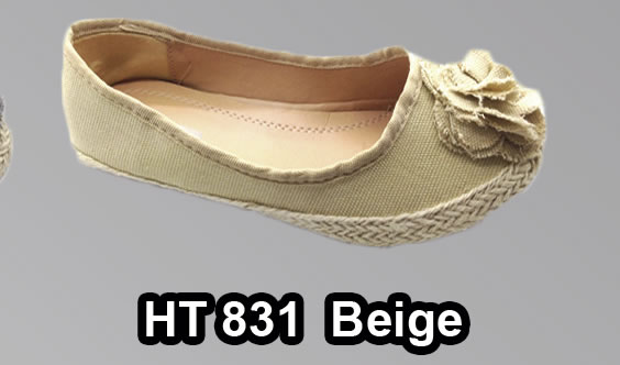 WOMEN SHOES CODIGO 0650 HT 831 BEIGE CON FLOR