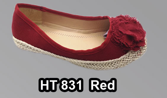 WOMEN SHOES CODIGO 0650 HT 831 ROJO CON FLOR