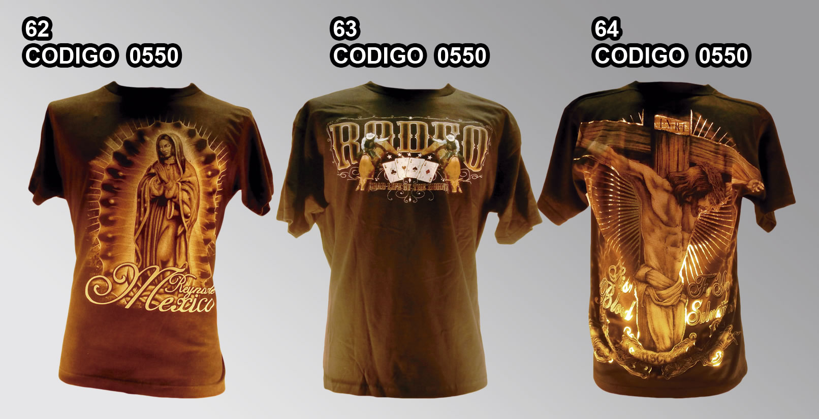 MENS T-SHIRS CODIGO 0550 62 63 64